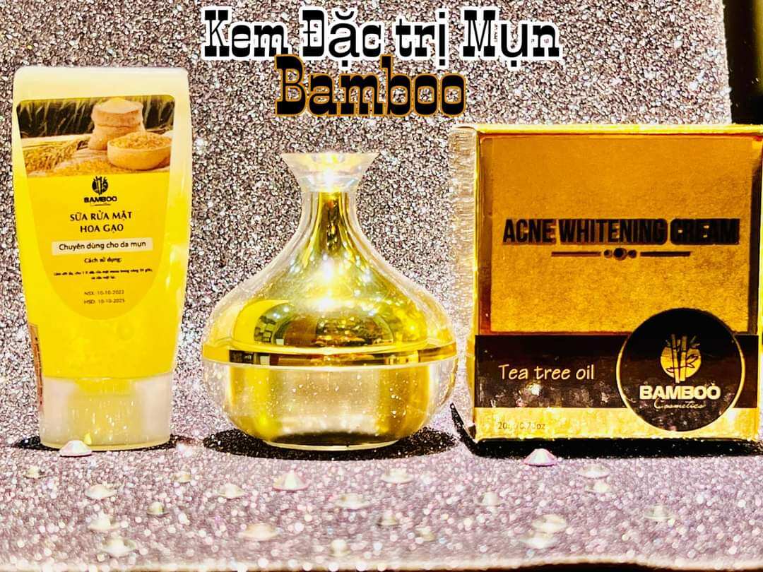 Sữa rửa mặt hoa gạo Bamboo, dành cho da mụn