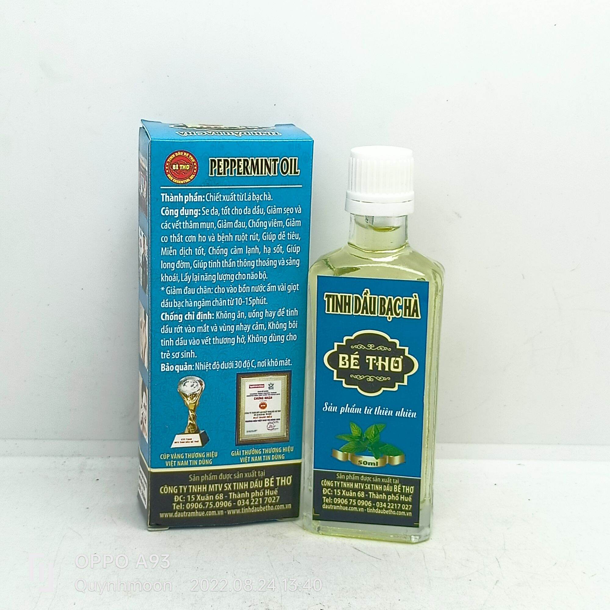 Tinh dầu bạc hà Bé thơ lọ 50ml