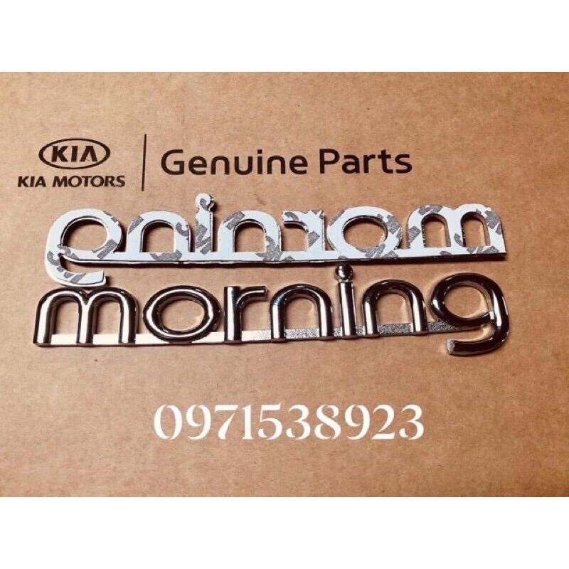 Logo chữ morning dán đuôi xe đời 2004-2011