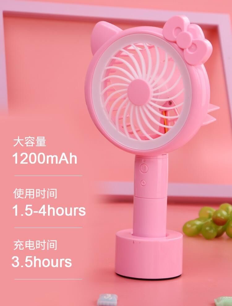 Quạt sạc tích điện mini Hello Kitty Doremon Doraemon