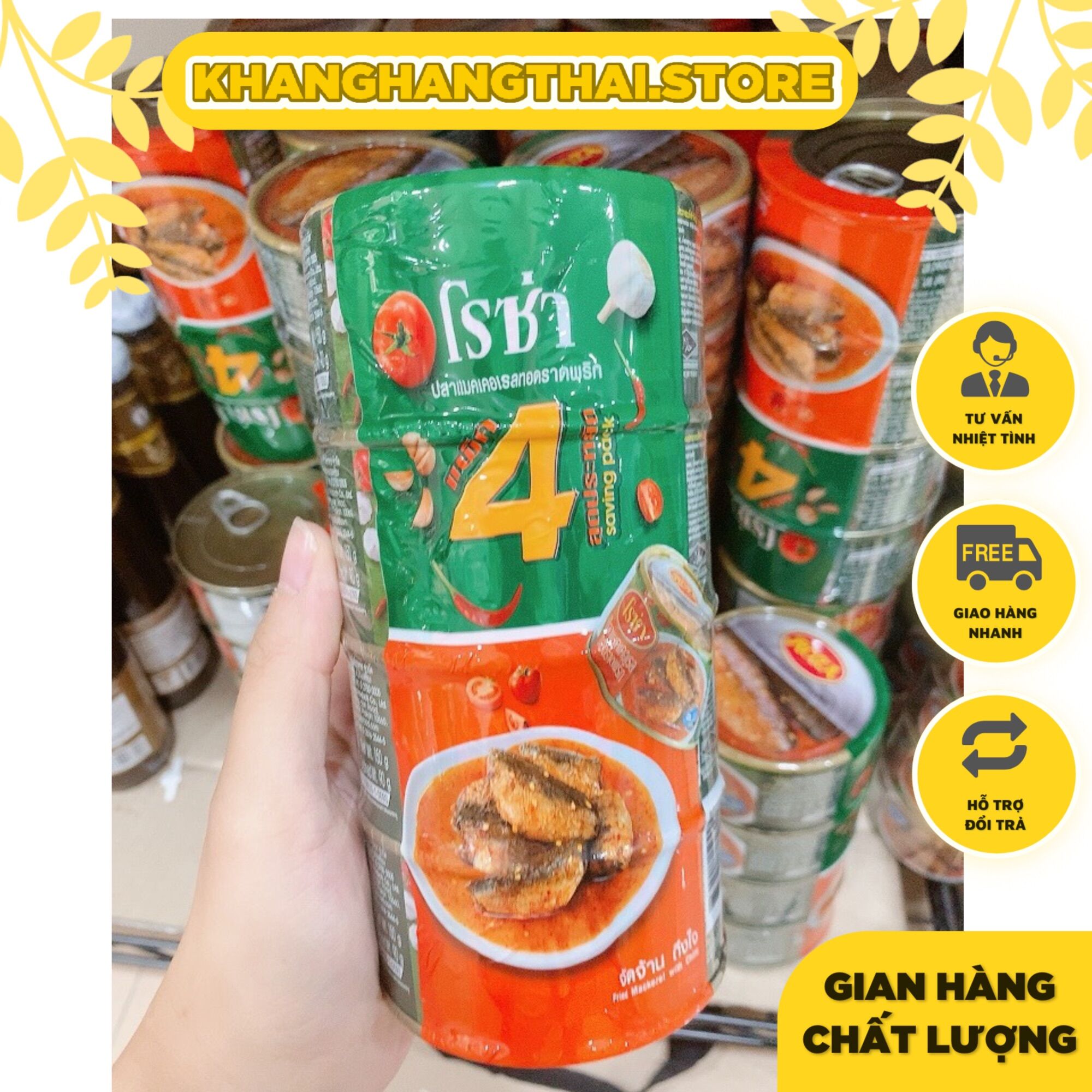 Lốc 4 hộp cá mồi chuẩn thái lan