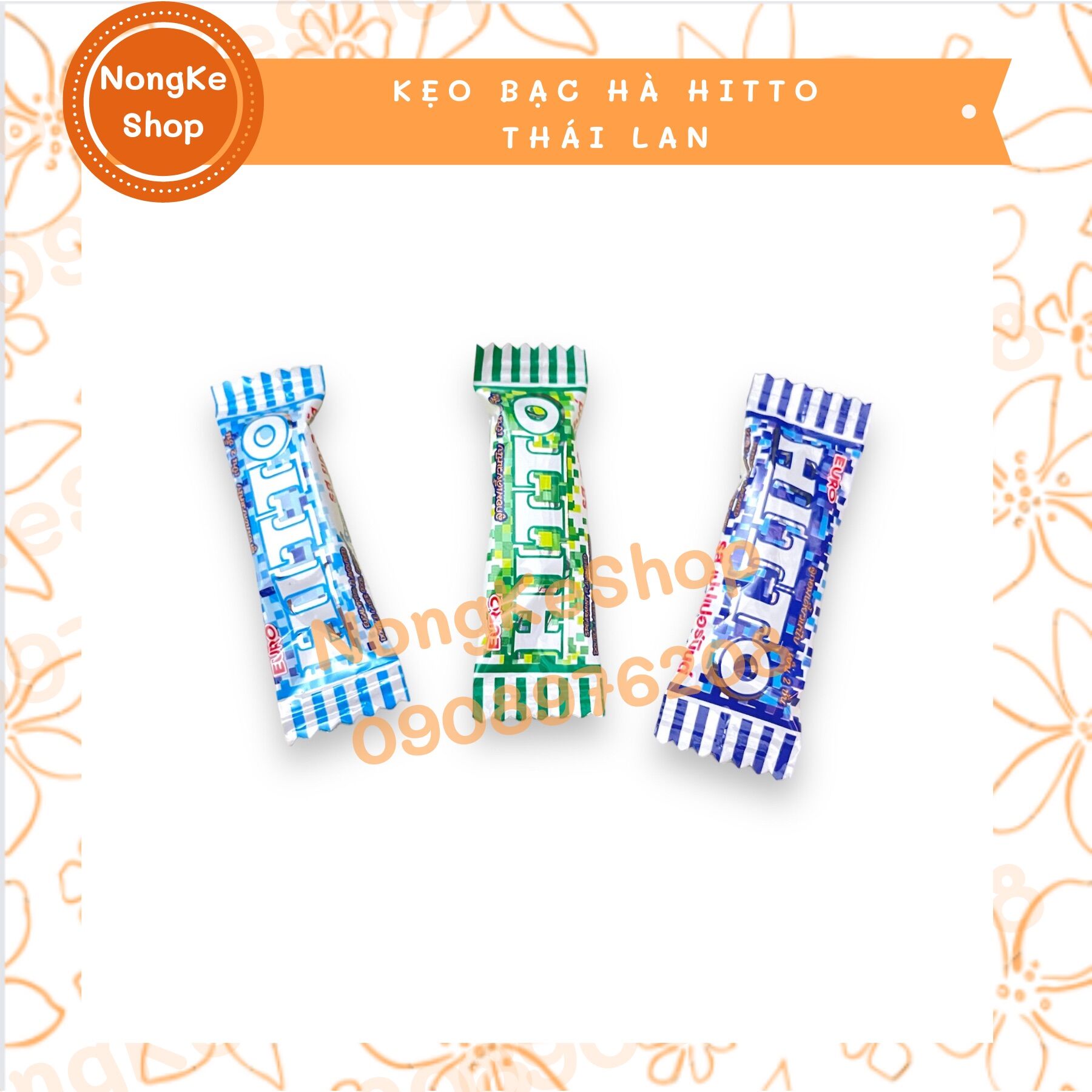 3 viên kẹo bạc hà hitto thái lan