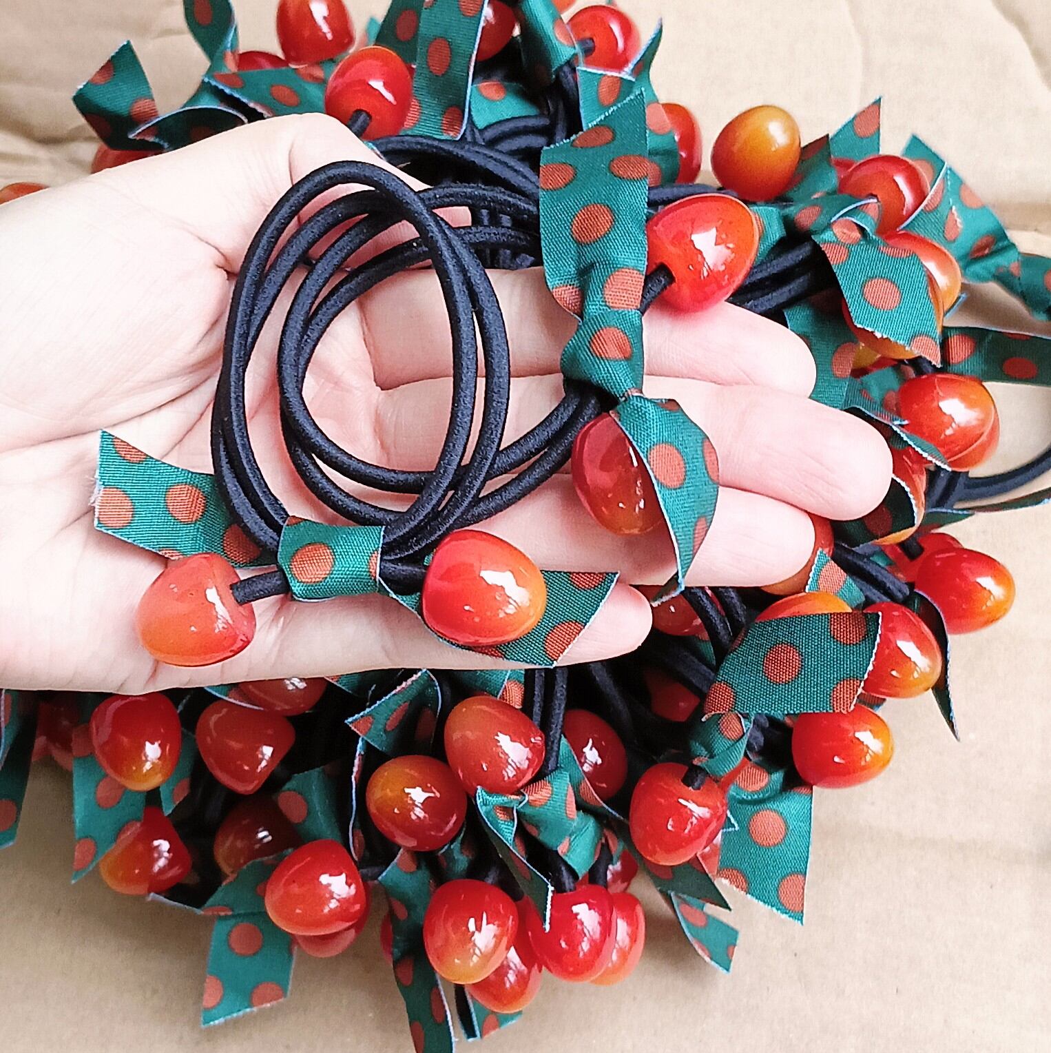 Dây cột tóc cherry loại tốt mẫu mới cho nữ