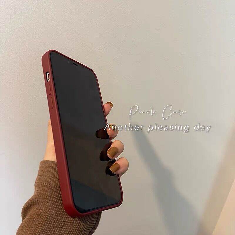Ốp Lưng Điện Thoại Trái Tim 3D Màu Đỏ Rượu Thích Hợp Dùng Cho iPhone 8 Ốp Mềm Silicon Pro PRO iPhone 14Pro Pro XR/8plus Bọc Toàn Bộ XS Max Mắt Kính Đơn Giản 13 15plus Nữ