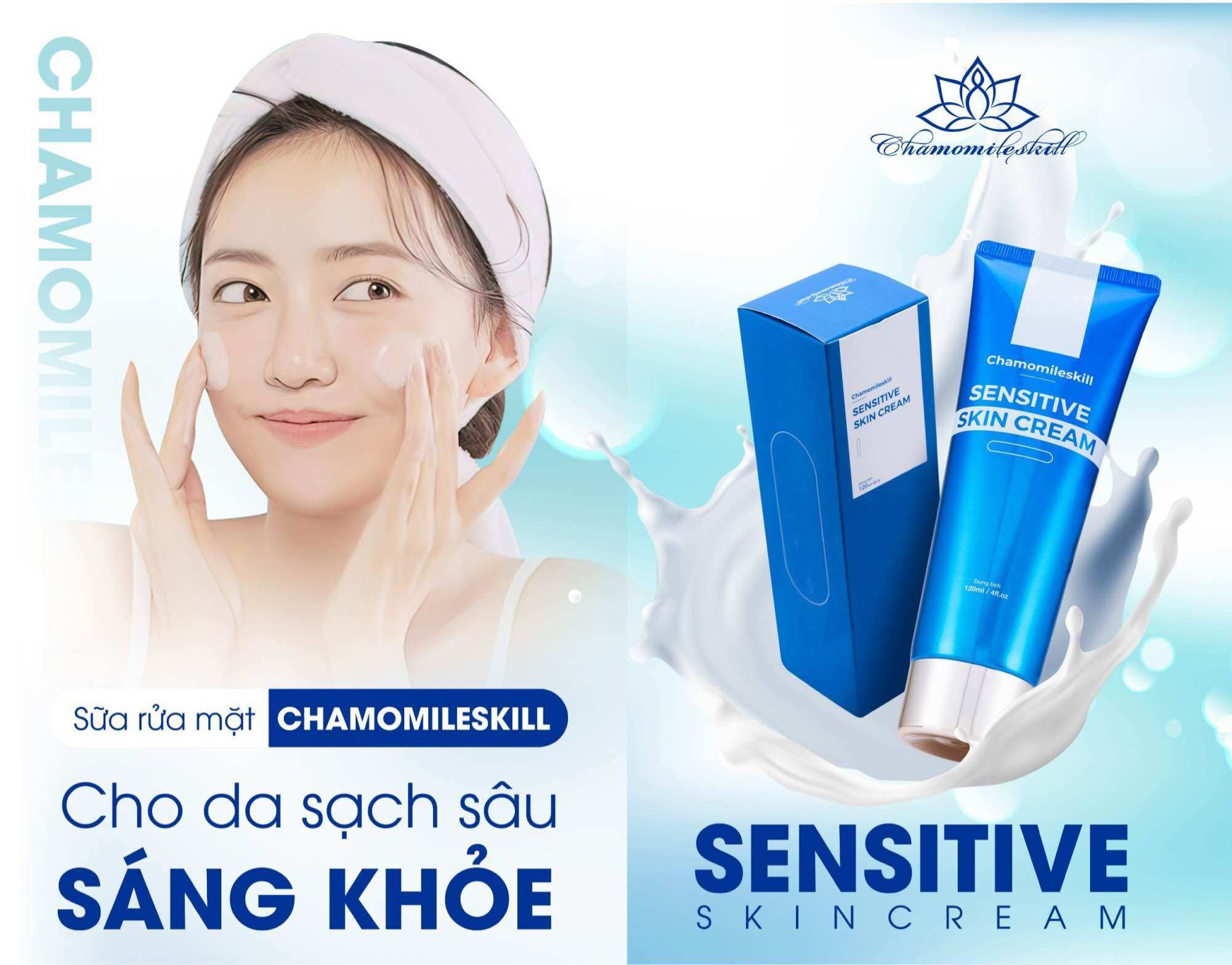 Sữa Rửa Mặt Chamomileskill Tặng Quà Kèm Theo