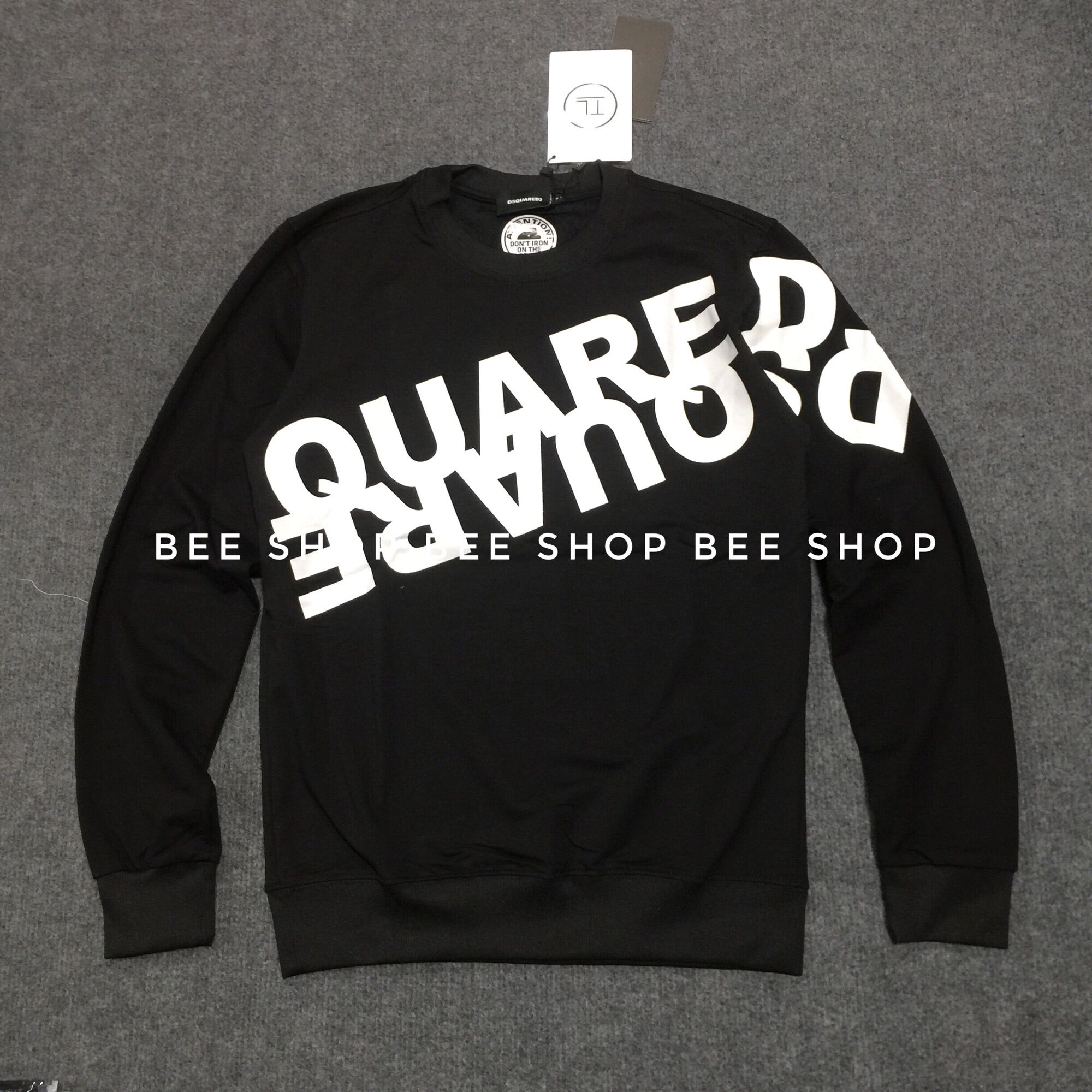 Áo nỉ thu đông dsq chữ chéo trấn thành - áo thun dài tay thích hợp đi học, đi làm, dạo phố - bee shop