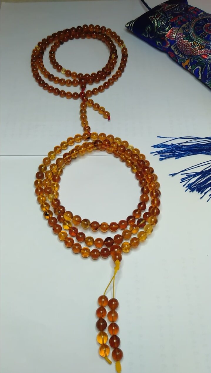 Chuỗi Hổ Phách 108 hạt