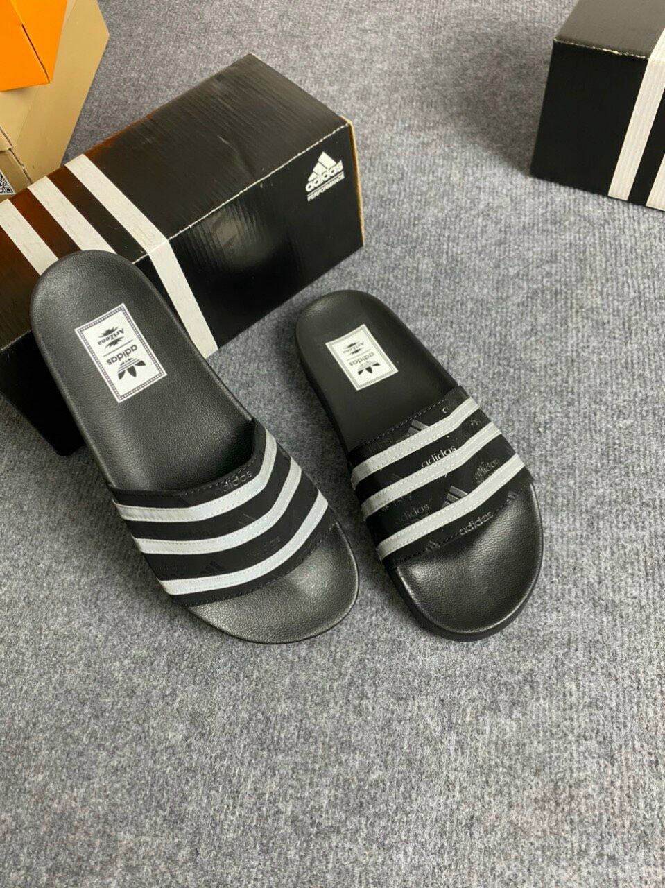 Dép  lê  Adidas  quai ngang  Full box bill [Vi deo thật + Hình ảnh Thật ]
