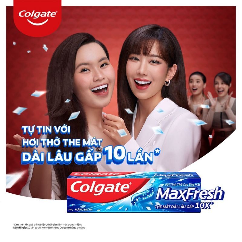 Kem đánh răng colgate maxfresh bạc hà(3 cây x225g) tặng bàn chải