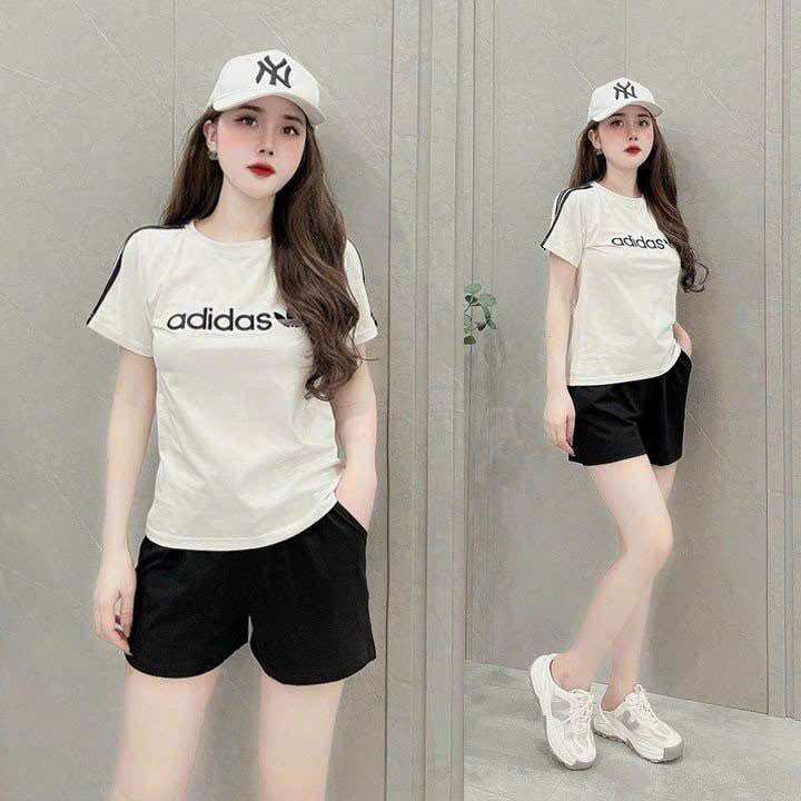 SÉT BỘ NỮ NGẮN THUN COTTON THÊU CAO CẤP