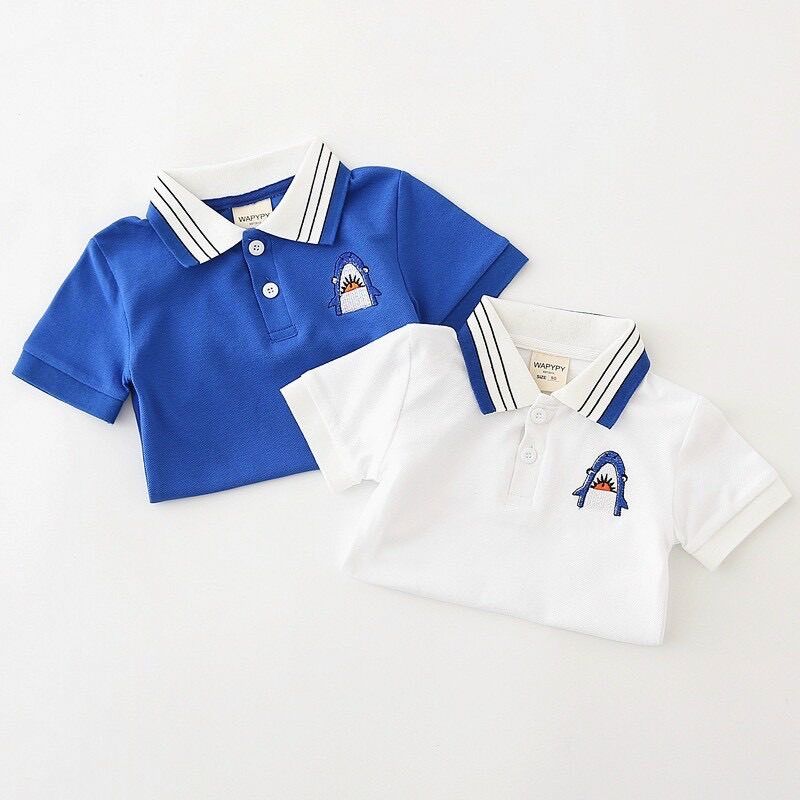 Set 2 Áo polo bé trai - Áo thun bé trai cổ bẻ hiệu Minky