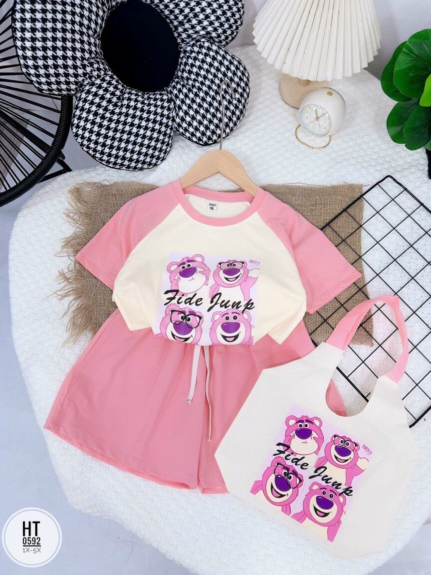 Set bộ kèm túi size đại cho bé gái