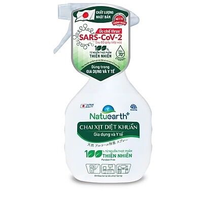 Chai xịt diệt khuẩn dạng cồn Natuearth Plus