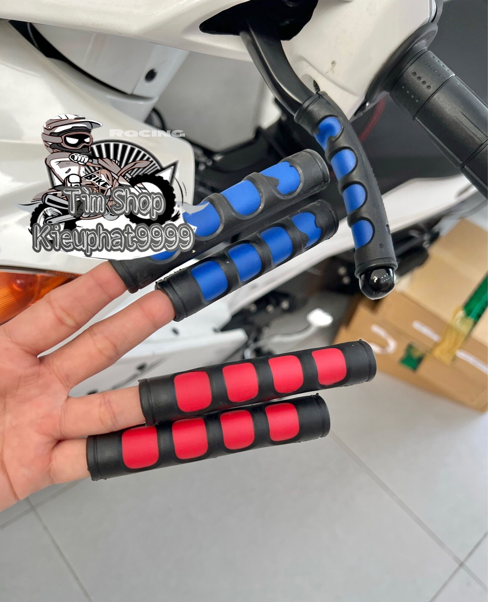 Bọc Tay Thắng Xe Máy 1 Cặp Đen_Đỏ _Xduong_Tím