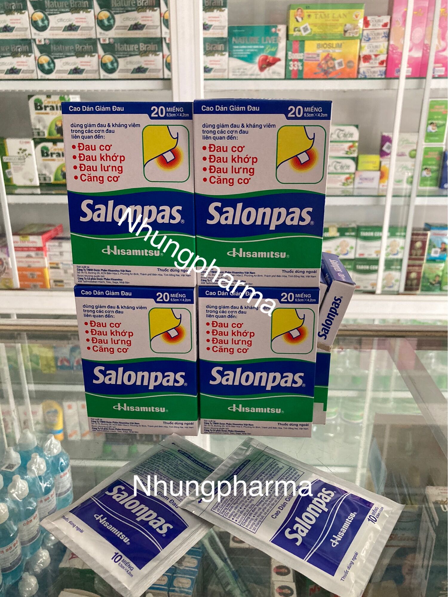 Dán salonpas-hỗ trợ đau,nhức