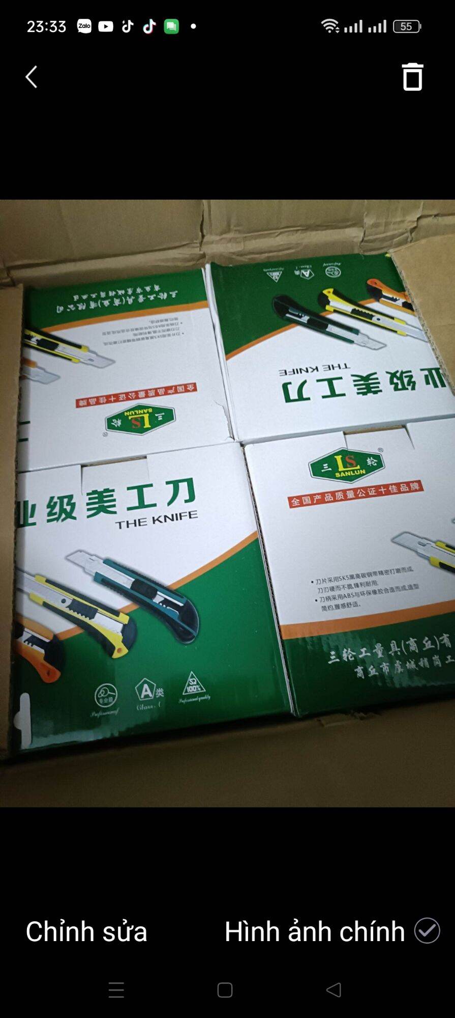 Dao Rọc Giấy size Lớn A100 18mm lưỡi thép