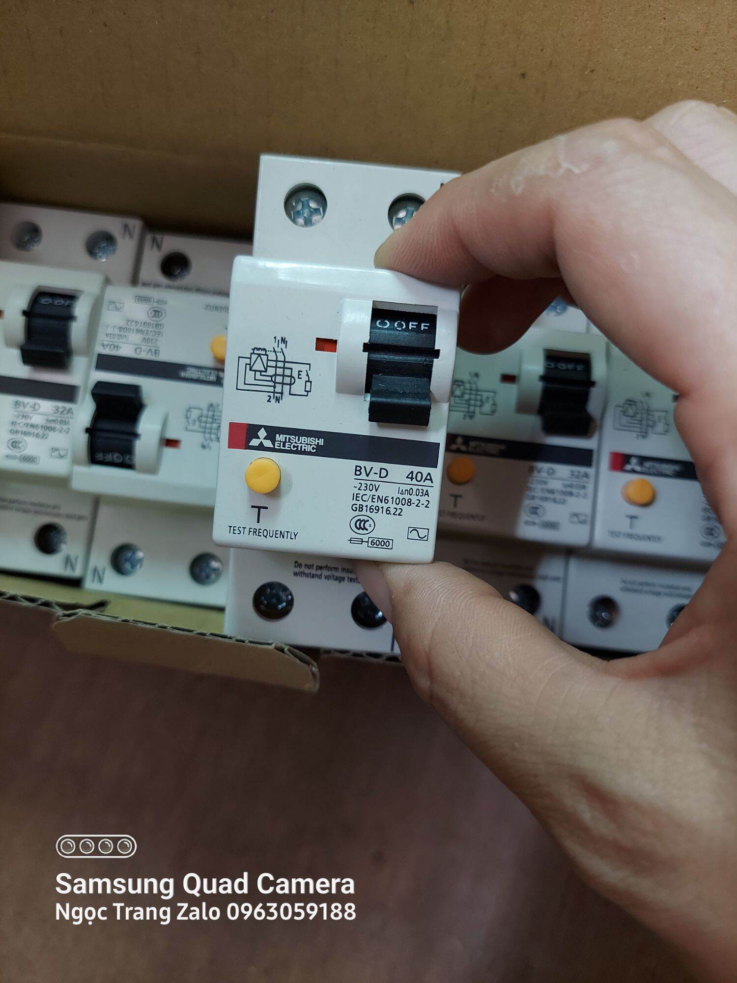 Aptomat Chống Giật 1 Pha C40A  Mitsubishi