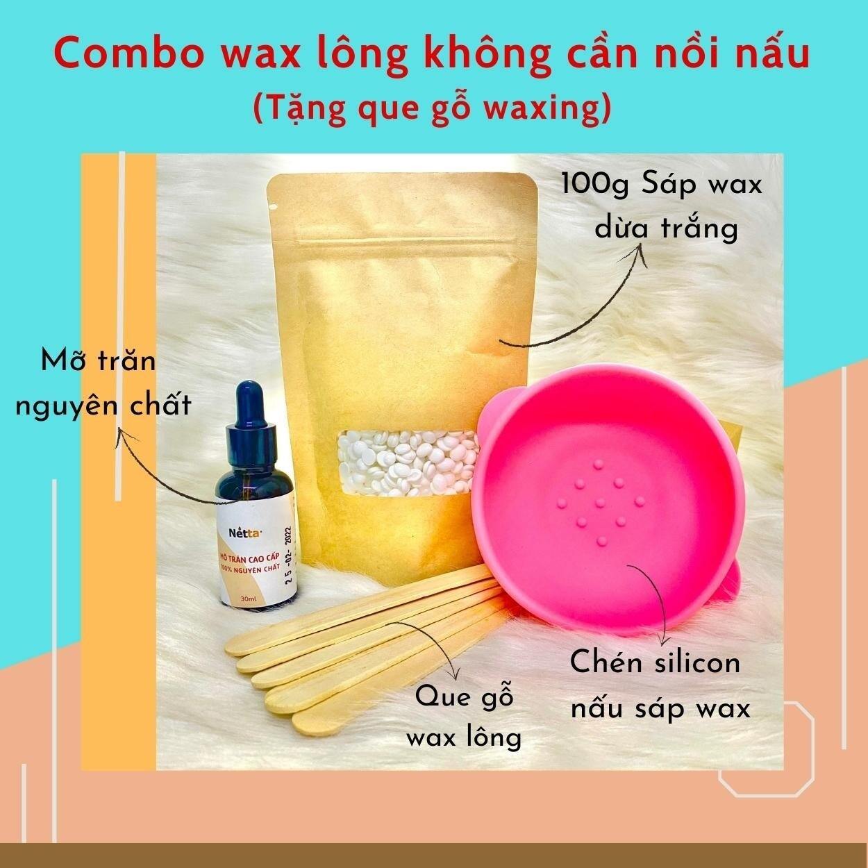 Combo sáp wax lông dùa