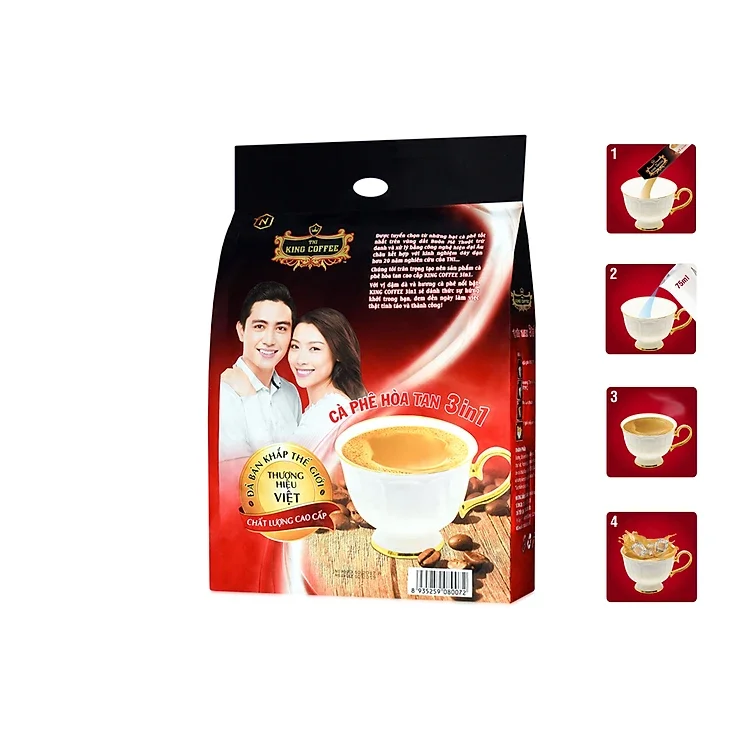 Cà phê hòa tan King-3in1 bịch 45 gói x16g