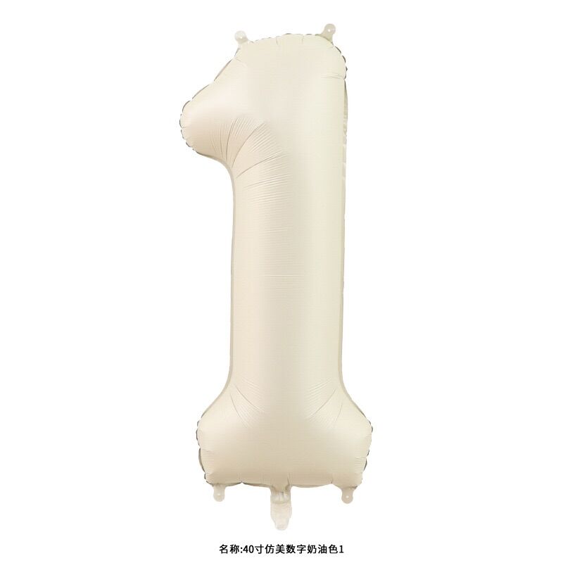 Bóng số tuổi 70 cm màu trắng ngà