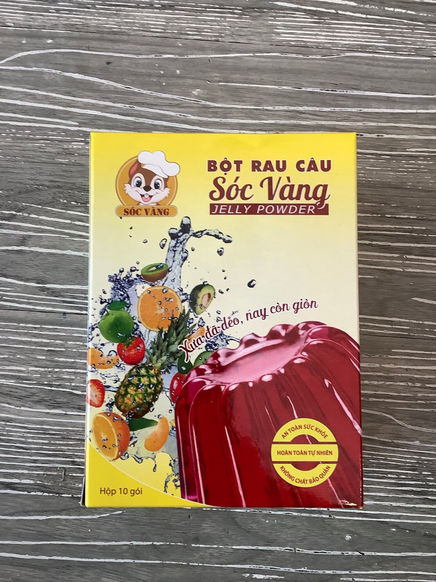 Rau Câu Dẻo Sóc Vàng -1 Hộp