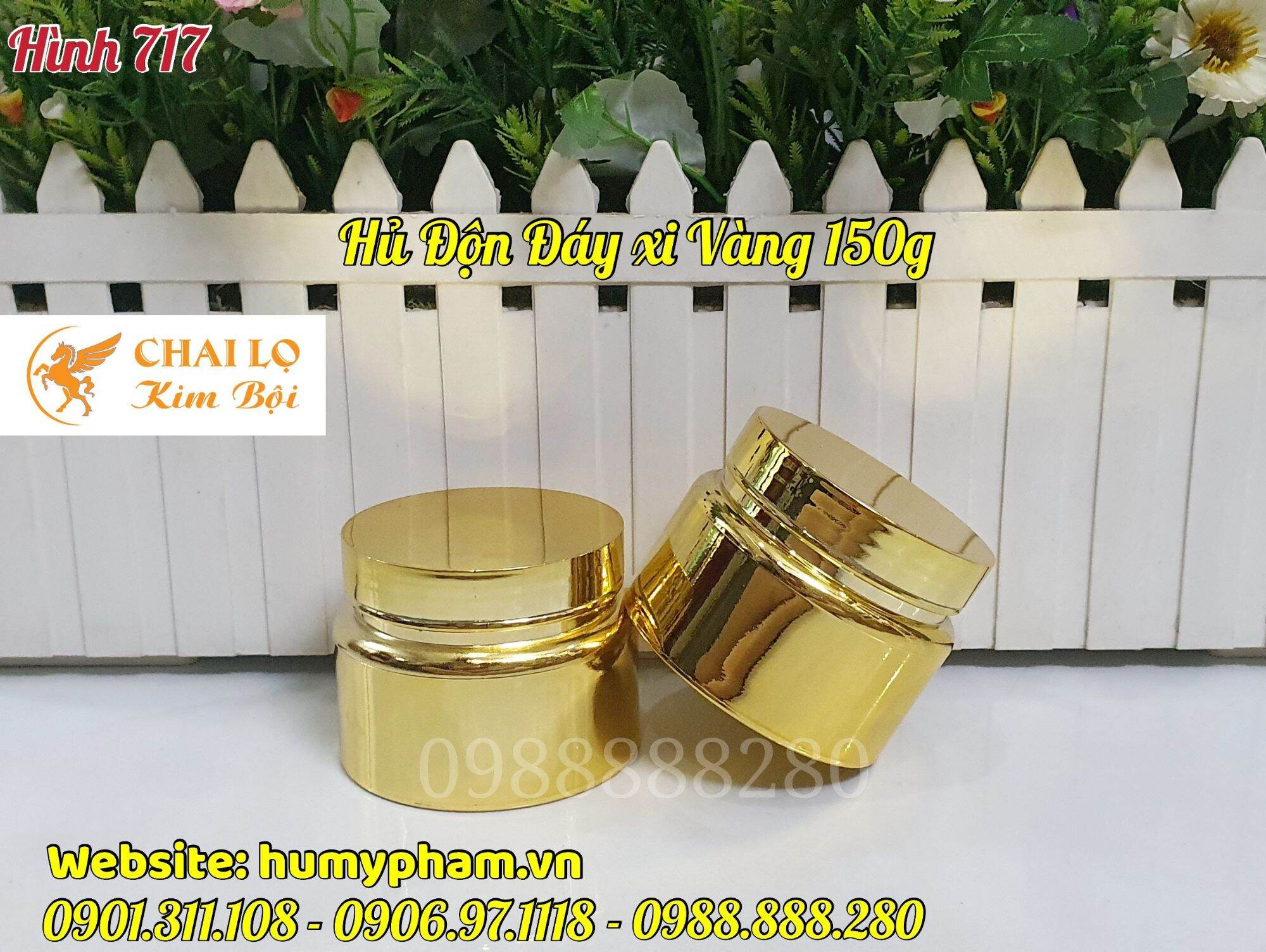 HỦ ĐỰNG KEM BODY - ĐỘN ĐÁY XI VÀNG 150g