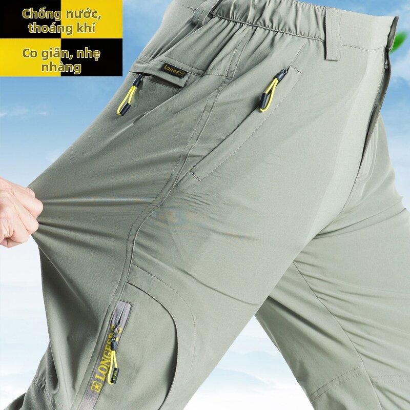 Quick Dry Breathable Lightweight Trousers Men's Outdoor Climbing Pants Windproof UV Protection Loose Fit Summer Outdoor Gear