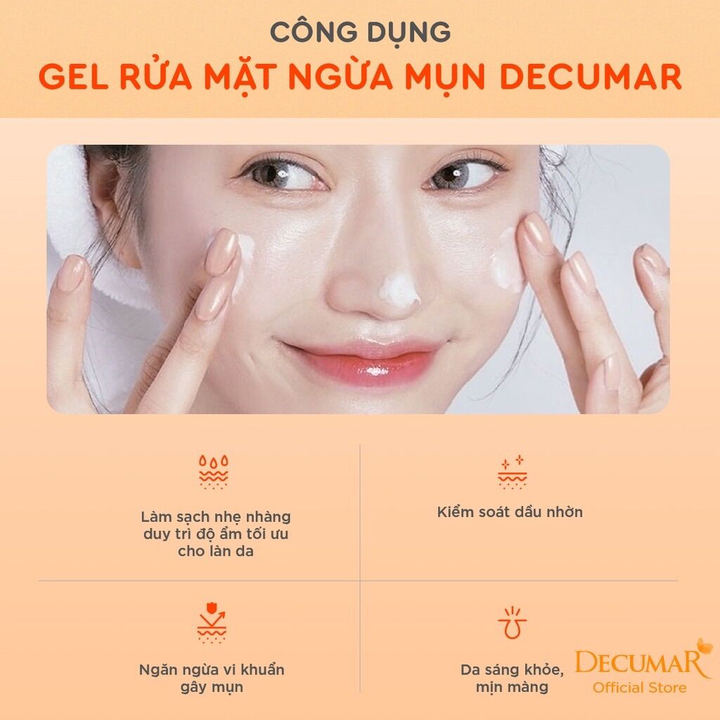 Gel Rửa Mặt Giảm Nhờn DECUMAR ADVANCED [Tuýp 50g]