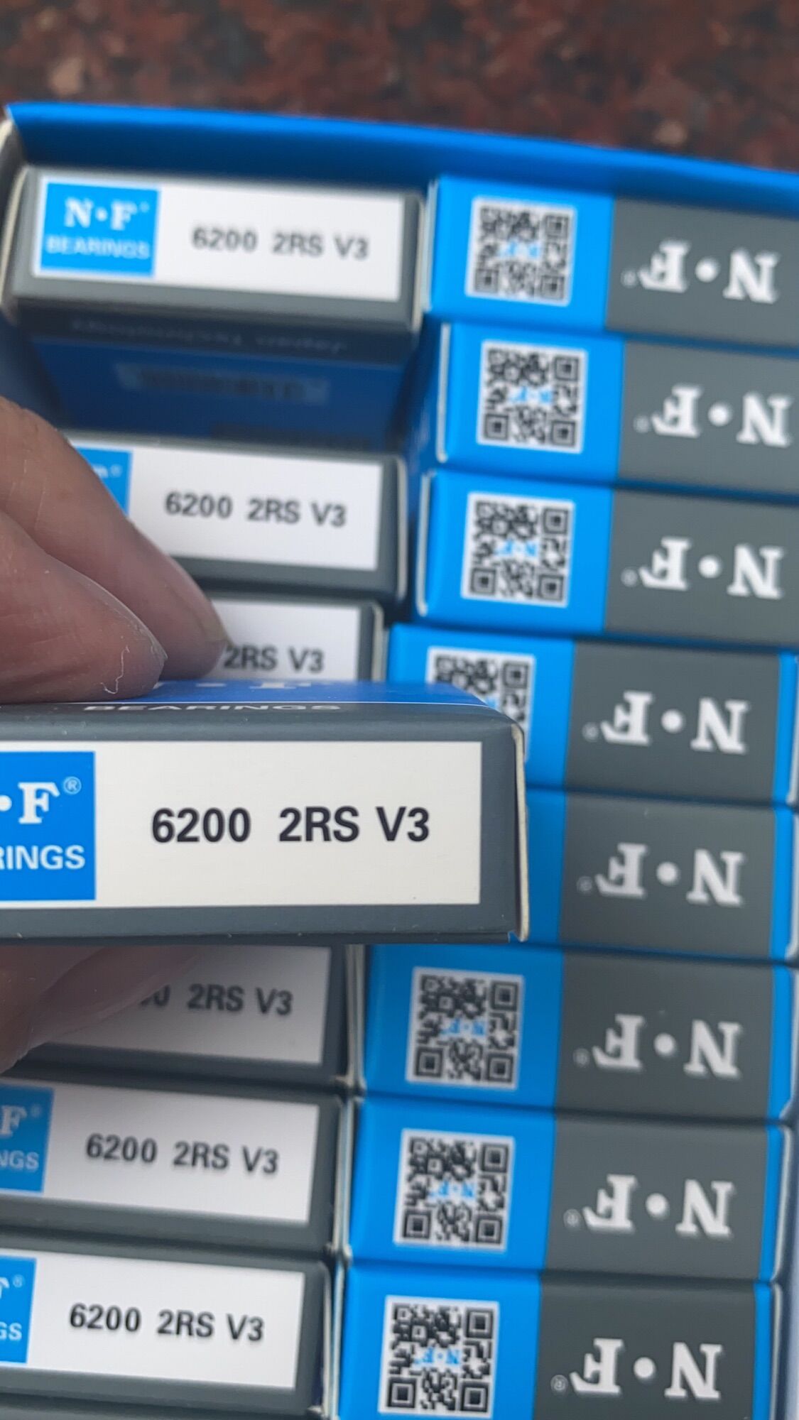 10 vòng bi 6205-2RS hàngNF nhật Kt: (25*52*15 mm)