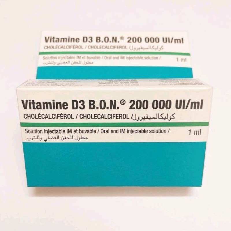 Vitamin D3 BON 200.000 UI, Chống Còi Xương, Giúp Hấp Thụ Canxi Vào Xương, Bổ Sung Canxi Cho Bé, Loại 6 Tháng Dùng 1 Lần