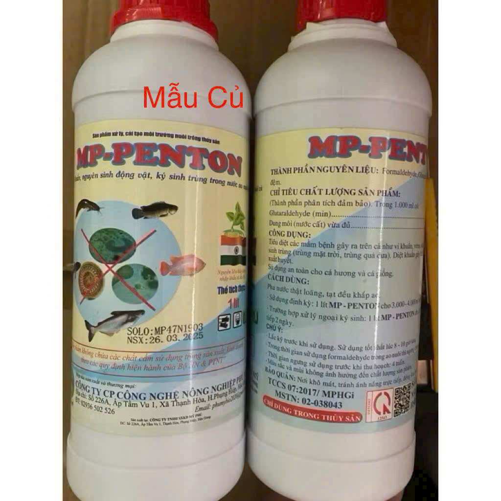 Mp Penton (1lit) diệt khuẩn, nấm, ký sinh trùng trên lươn cá ếch baba