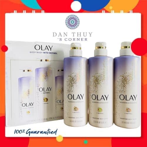 [Hàng Mỹ] Sữa Tắm Trắng Da Chống Lão Hóa Retinol Olay Body Wash 530Ml