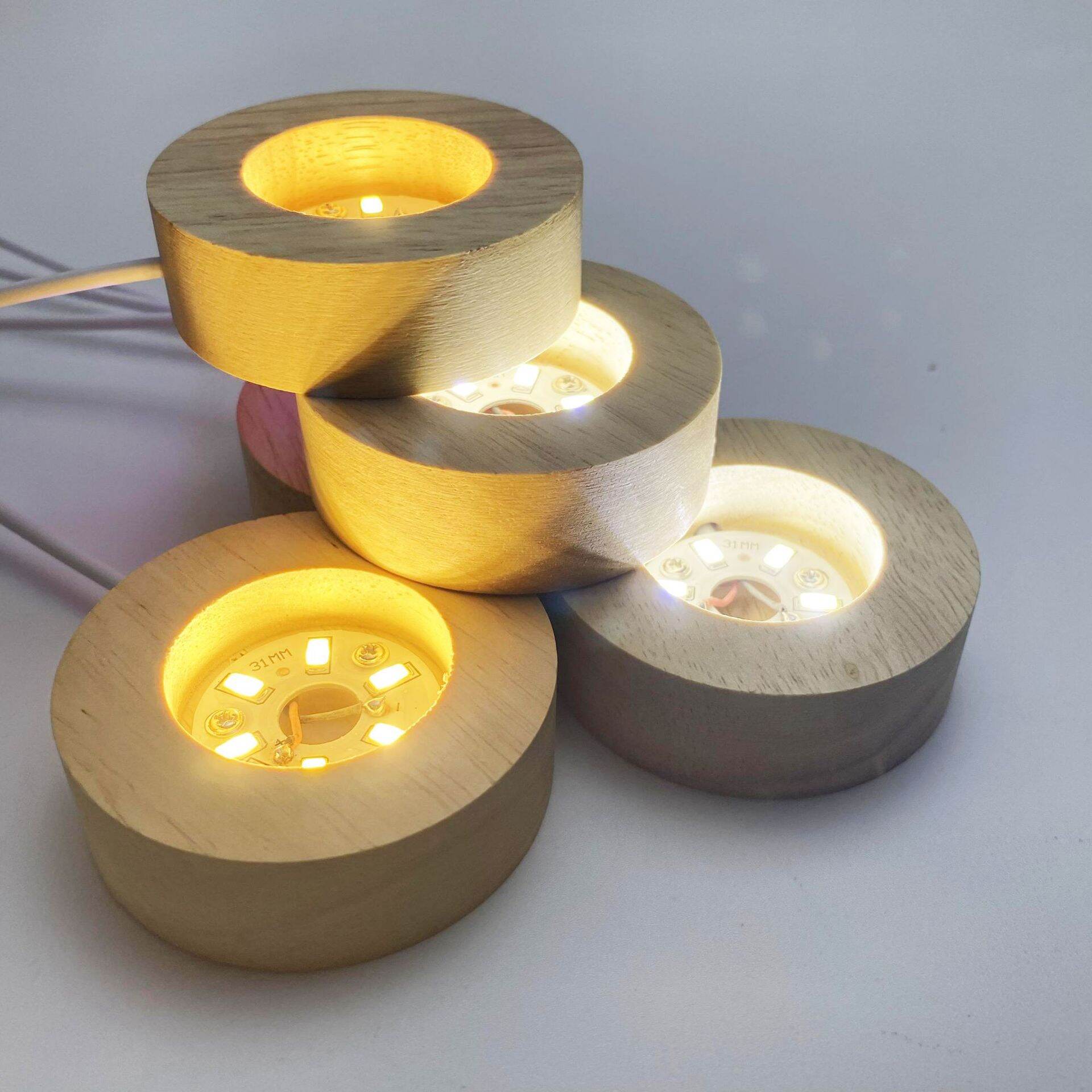 đèn led đế gỗ đế đèn gỗ trang trí độc đáo
