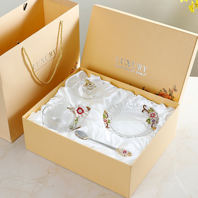 Enamel Colored Glass Cup For Women As High-Quality Gift - 5