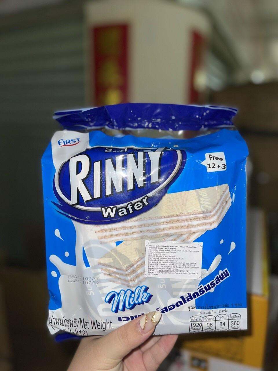 Bánh xốp RINNY WAFER thái lan