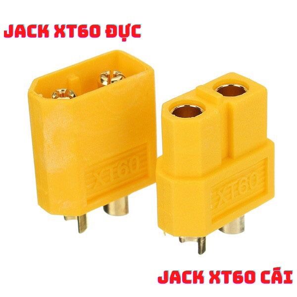 1 cặp jack XT60 Amass đồng nguyên chất (đực + cái )