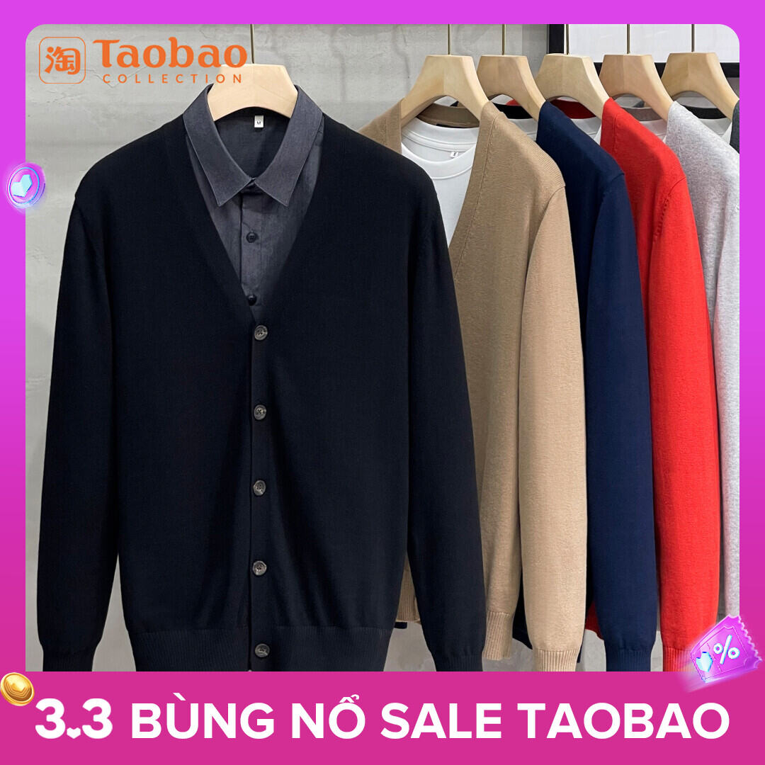 Áo Len Nam Cardigan Dệt Kim Mẫu Mới Mùa Xuân Thu 2023 Áo Khoác Áo Len Cổ Chữ V Thường Ngày Trào Lưu Phong Cách Hàn Quốc Mặc Bên Ngoài Nam