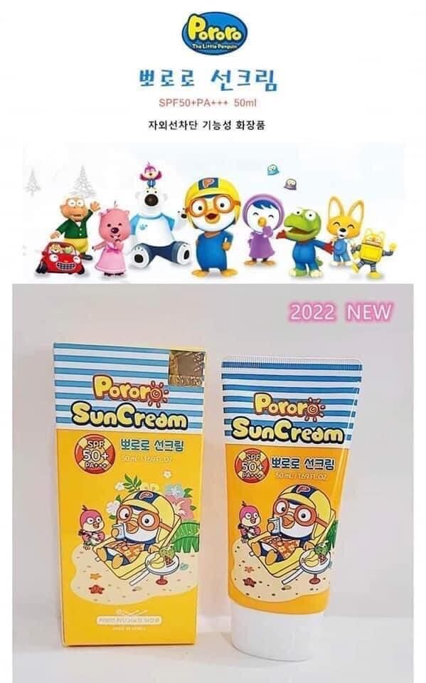 Kem chống nắng Pororo của Hàn Quốc dành cho trẻ sơ sinh và em bé đến 15 tuổi. Mẫu mới nhất