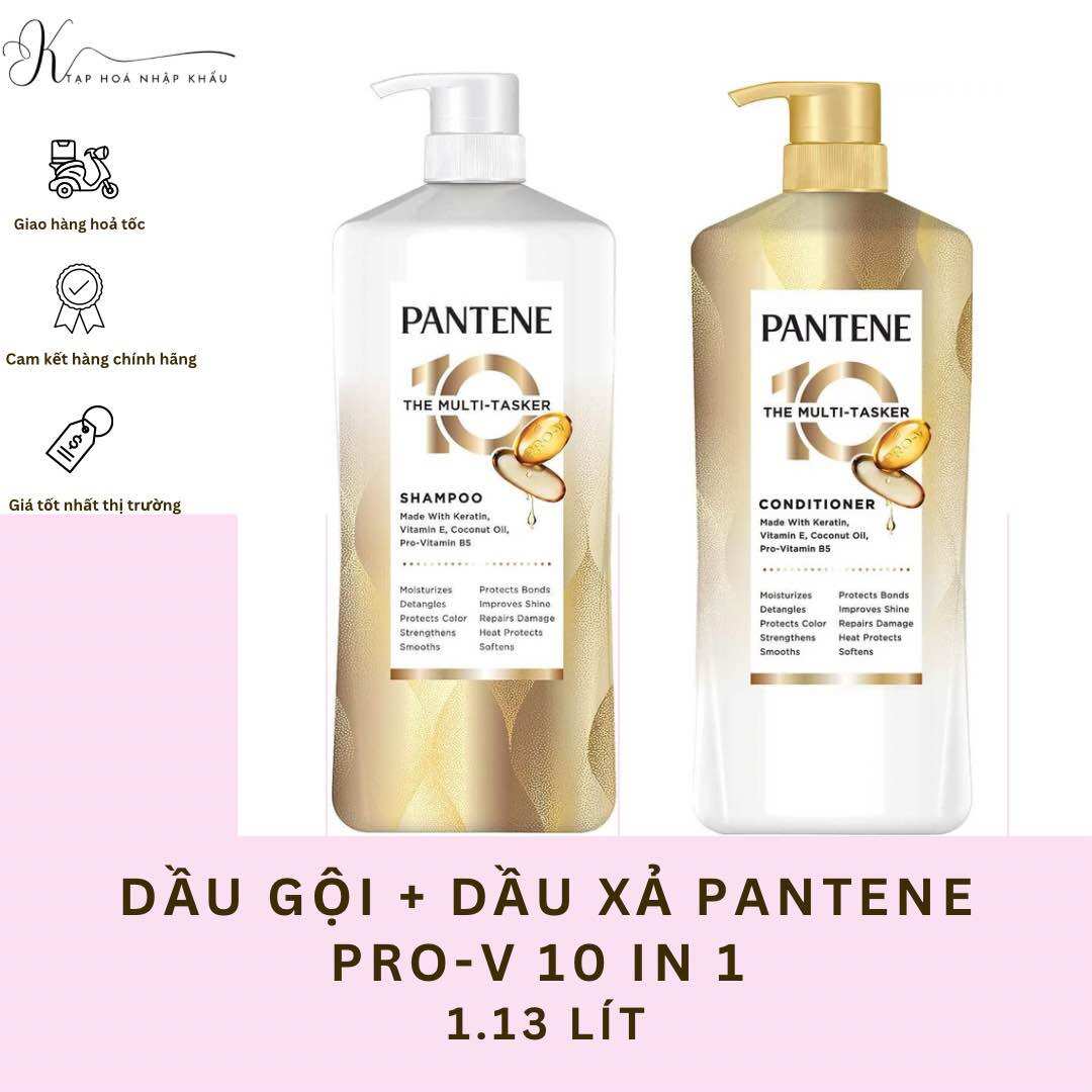 Dầu gội xả pantene 10 in 1 mỹ pro v the multi tasker 1.13l