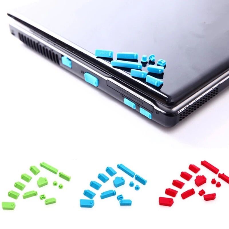 Bộ 16 nút silicon chống bụi cổng sạc Usb nhiều màu cho laptop