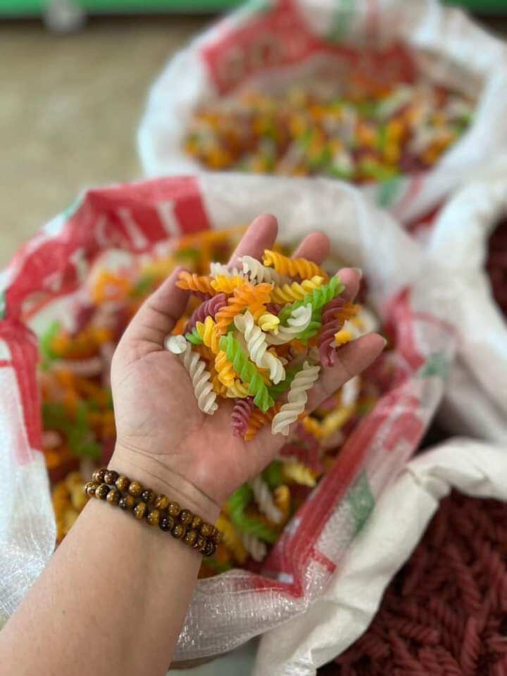 500g nui xoắn rau củ, gạo lứt