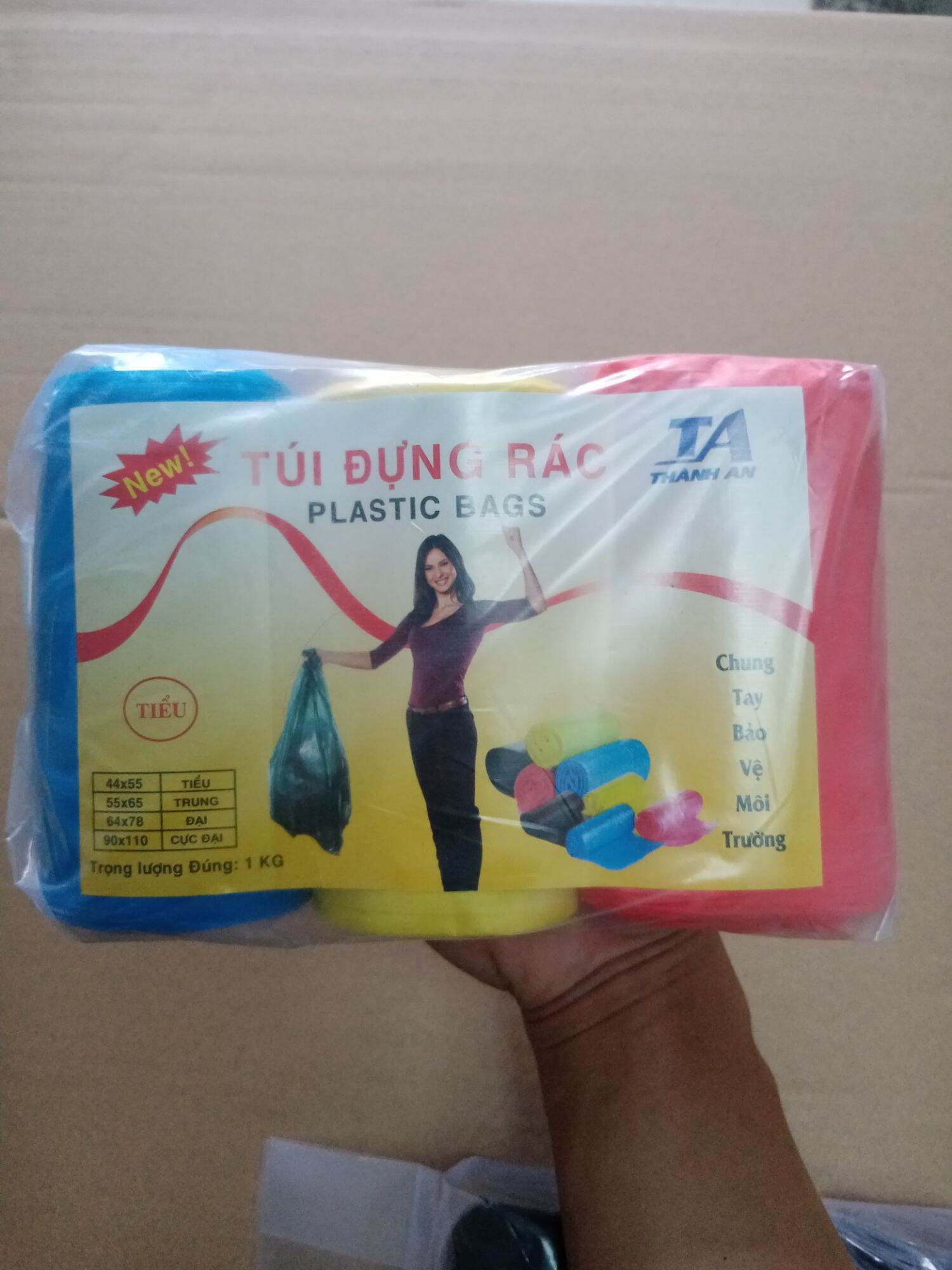 Túi rác cuộn / túi rác không quai ( 1bịch/3 cuộn )
