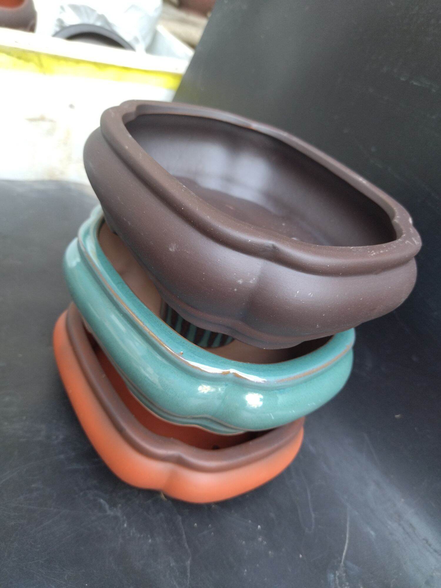 combo 3 chậu gốm đất nung 17×14×5