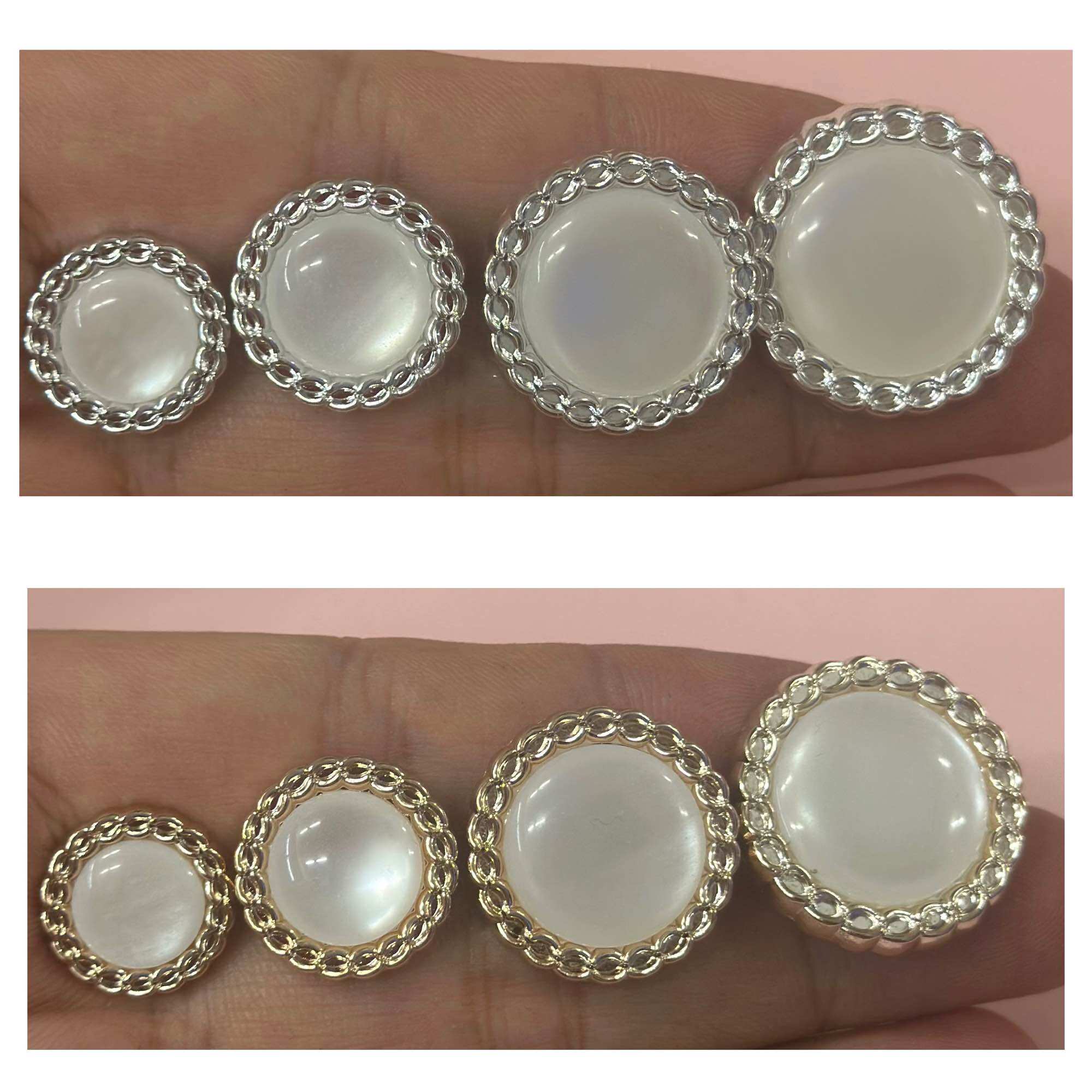 Sét 10 Nút ngọc, nút đá mờ dành cho áo vest, đầm
