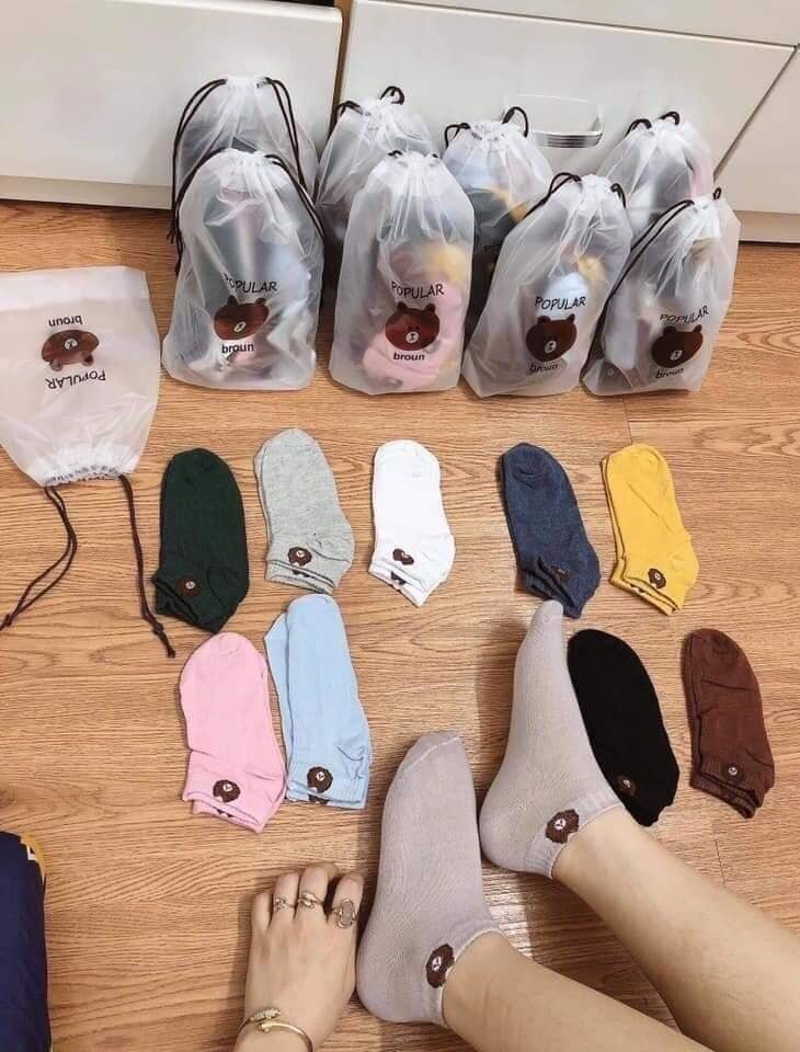 10 đôi tất gấu xinh xắn