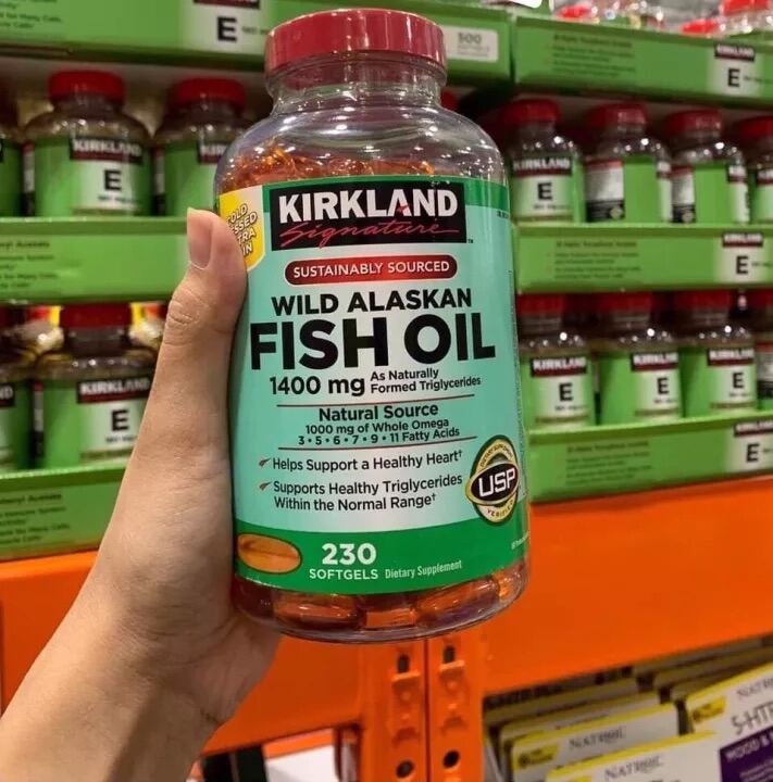 Dầu cá Omega tổng hợp Kirkland Signature Wild Alaskan Fish Oil 1400mg