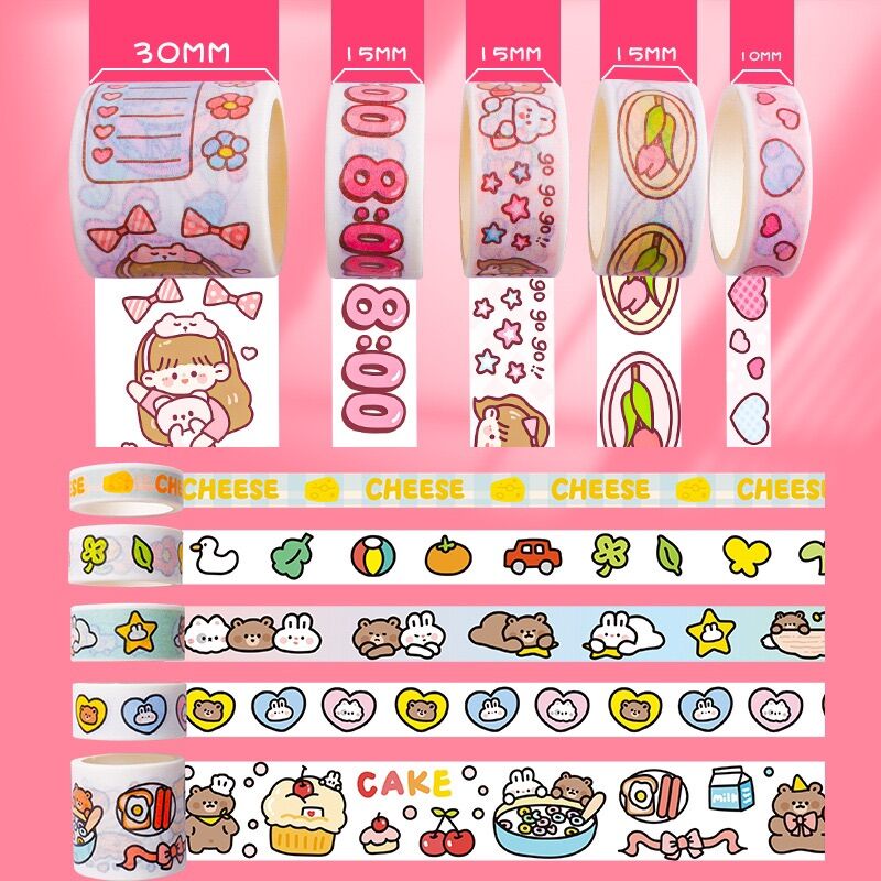 Cuộn washi chibi siêu xinh nhiều kích thước