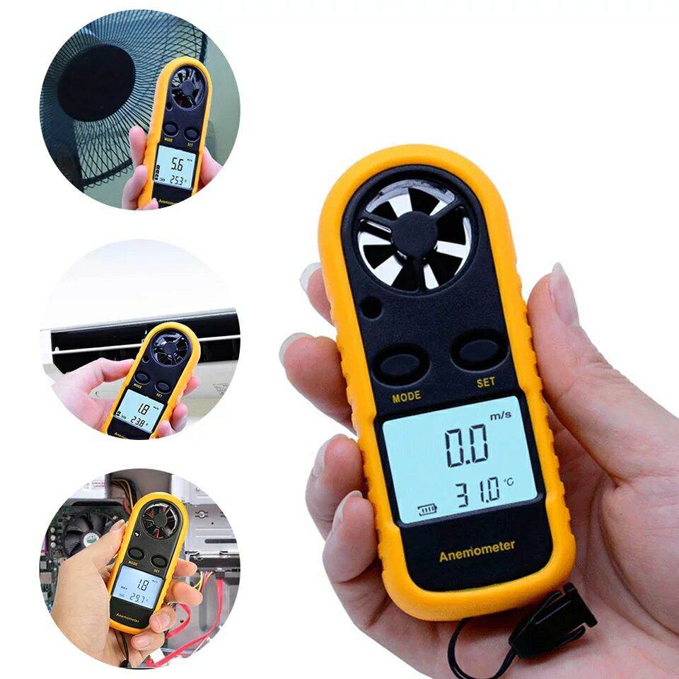 Máy đo tốc độ gió kỹ thuật số màn hình LCD GM816