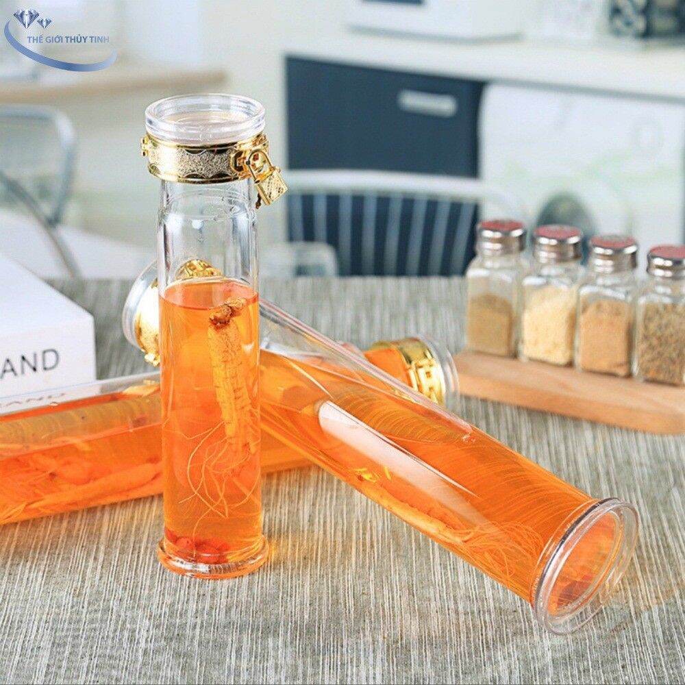 Bình Ngâm Thủy Tinh Nhân Sâm 2.5 Lít Có Khoá Cao Cấp.