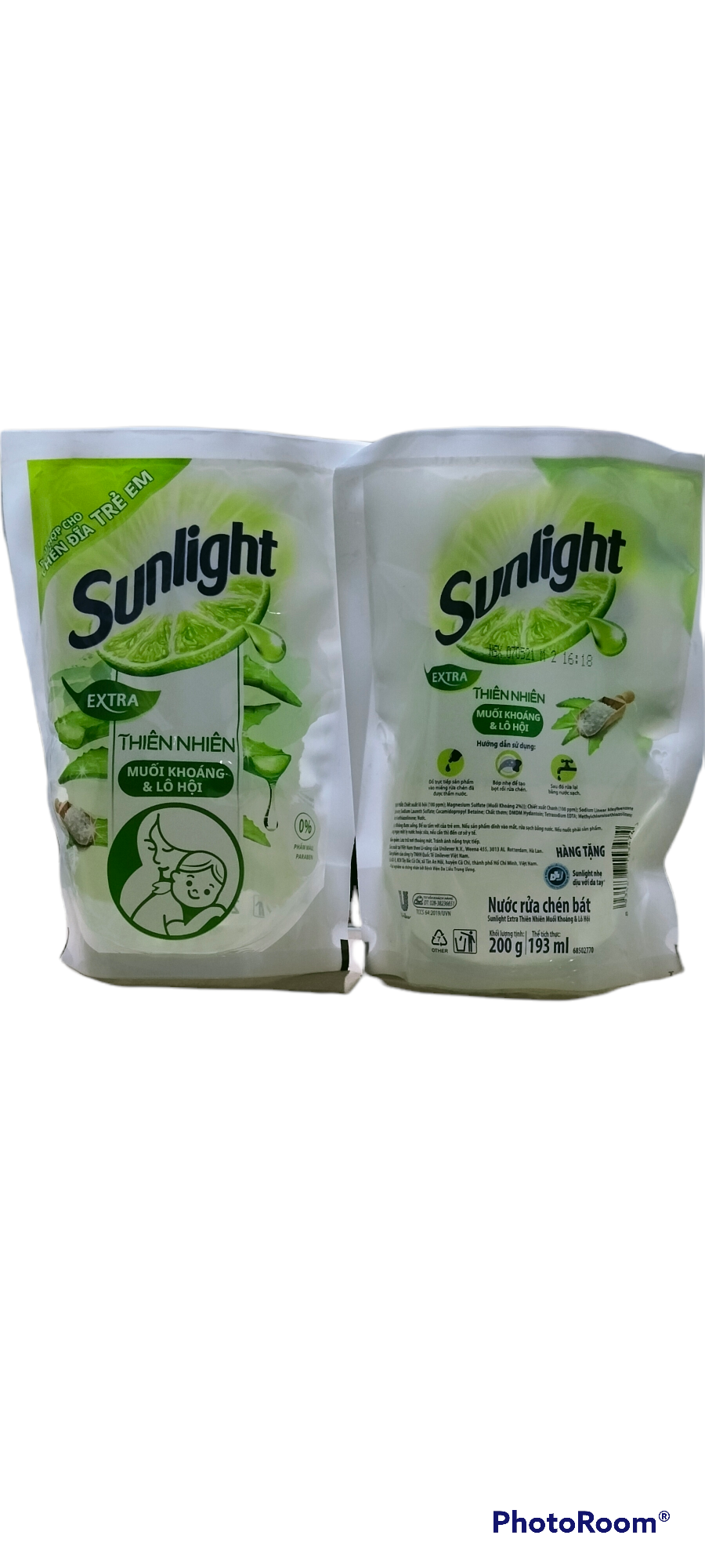 3 Bịch Nước rửa chén Sunlight 550g-HÀNG TẶNG